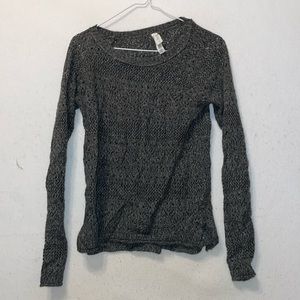 Aeropostale Women’s Gray Long Sleeve Sweater See Through Size Small Knitted